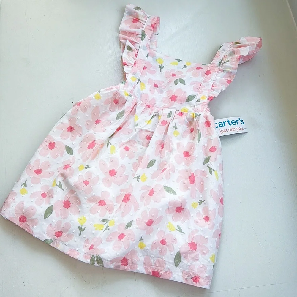 NWT Just One You by Carter’s Baby Girl Floral Dress & Diaper Cover Set 18M